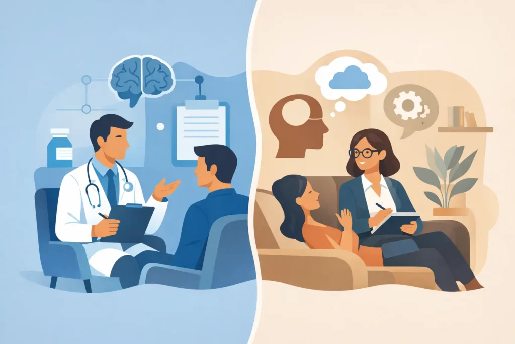 Psychiatrist Versus Psychologist Treatment