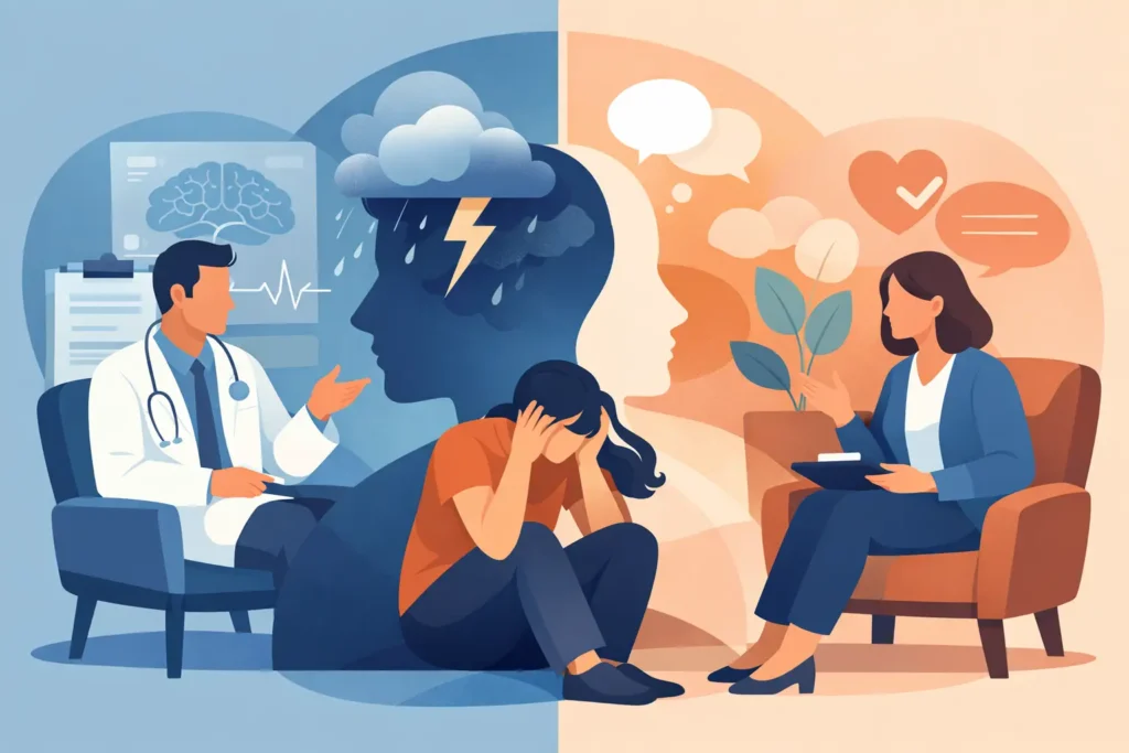 Psychiatrist vs Therapist Anxiety: Who Helps?