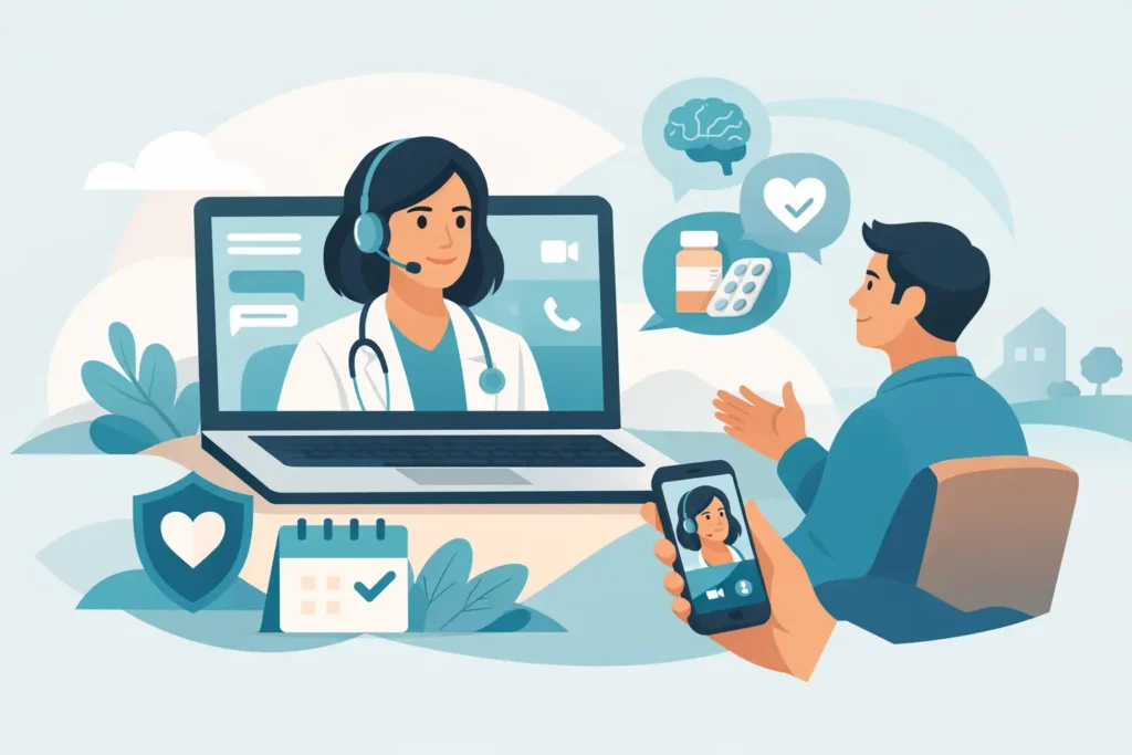 How a Telehealth Psychiatrist Supports Lasting Care