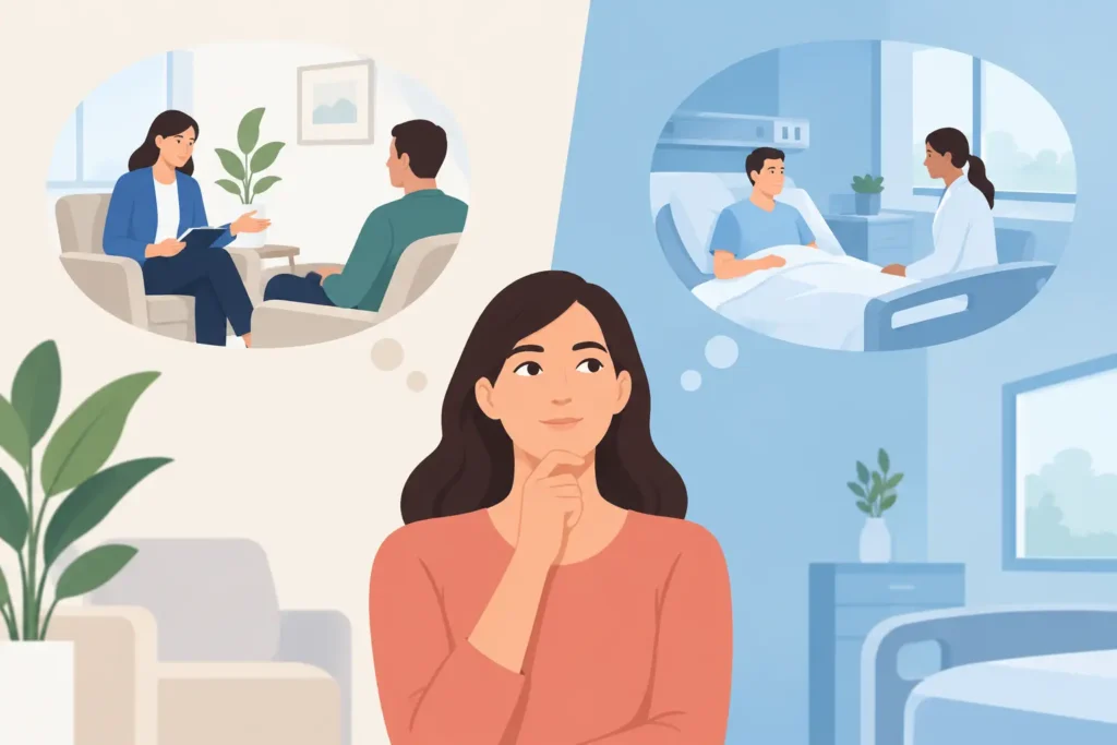 Outpatient Versus Inpatient Psychiatry Choices