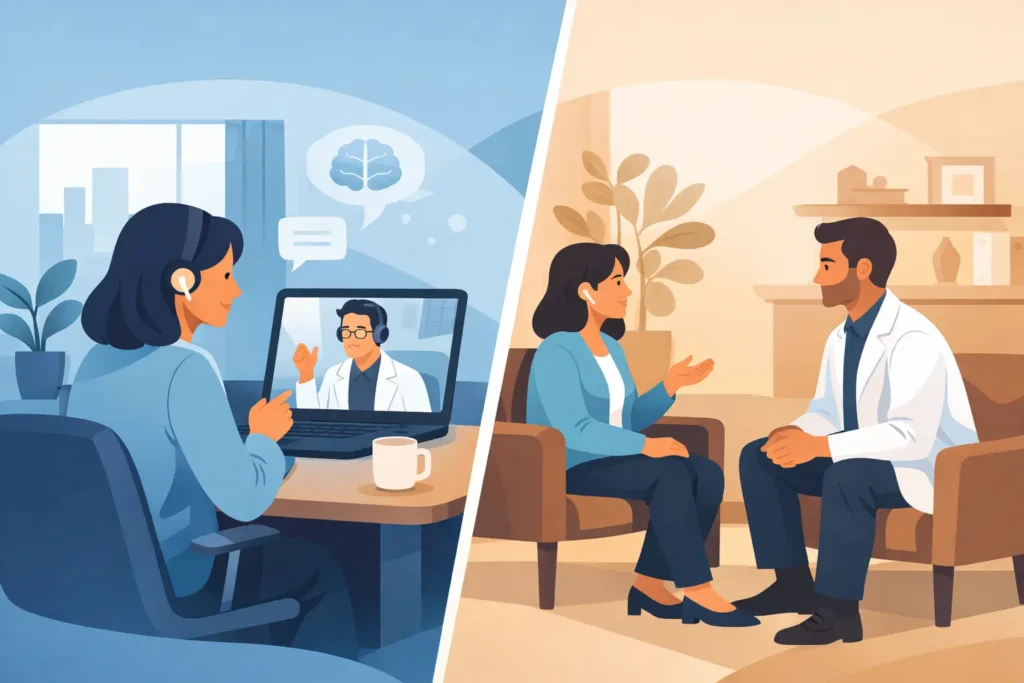 Virtual Psychiatry or In Person: Which Fits You?